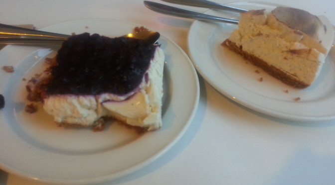 Loving Hut Blueberr and Vanilla Cheesecake